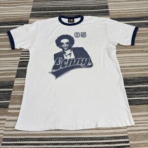 Vintage Lenny Kravitz Shirt Mens XL White 2002 Giant Ringer‎ Tee Band Tour 00s